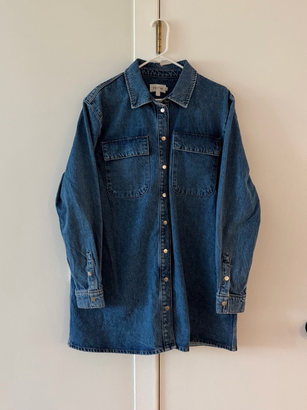 Frame Denim Medium Wash Blue Denim Shirt Jacket